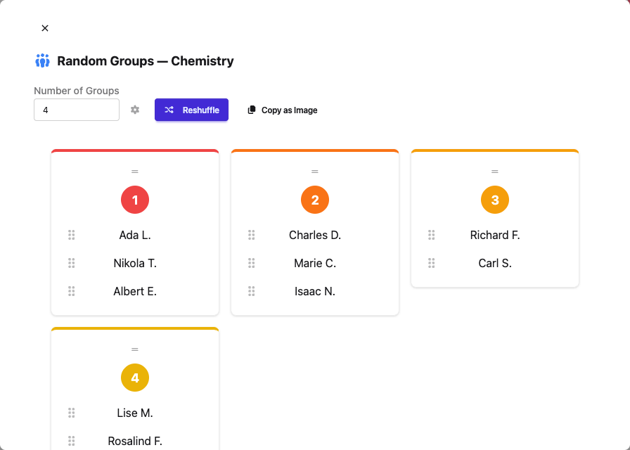 Random Picker & Groups screenshot