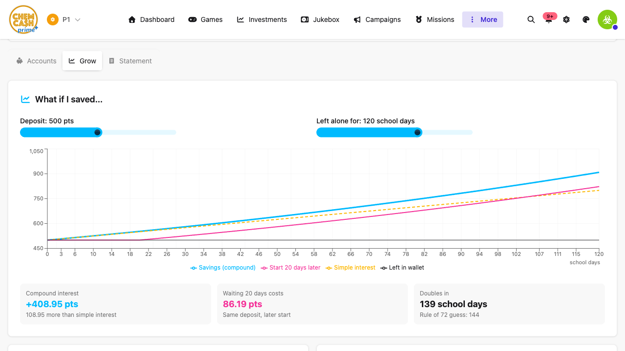 Savings Accounts screenshot